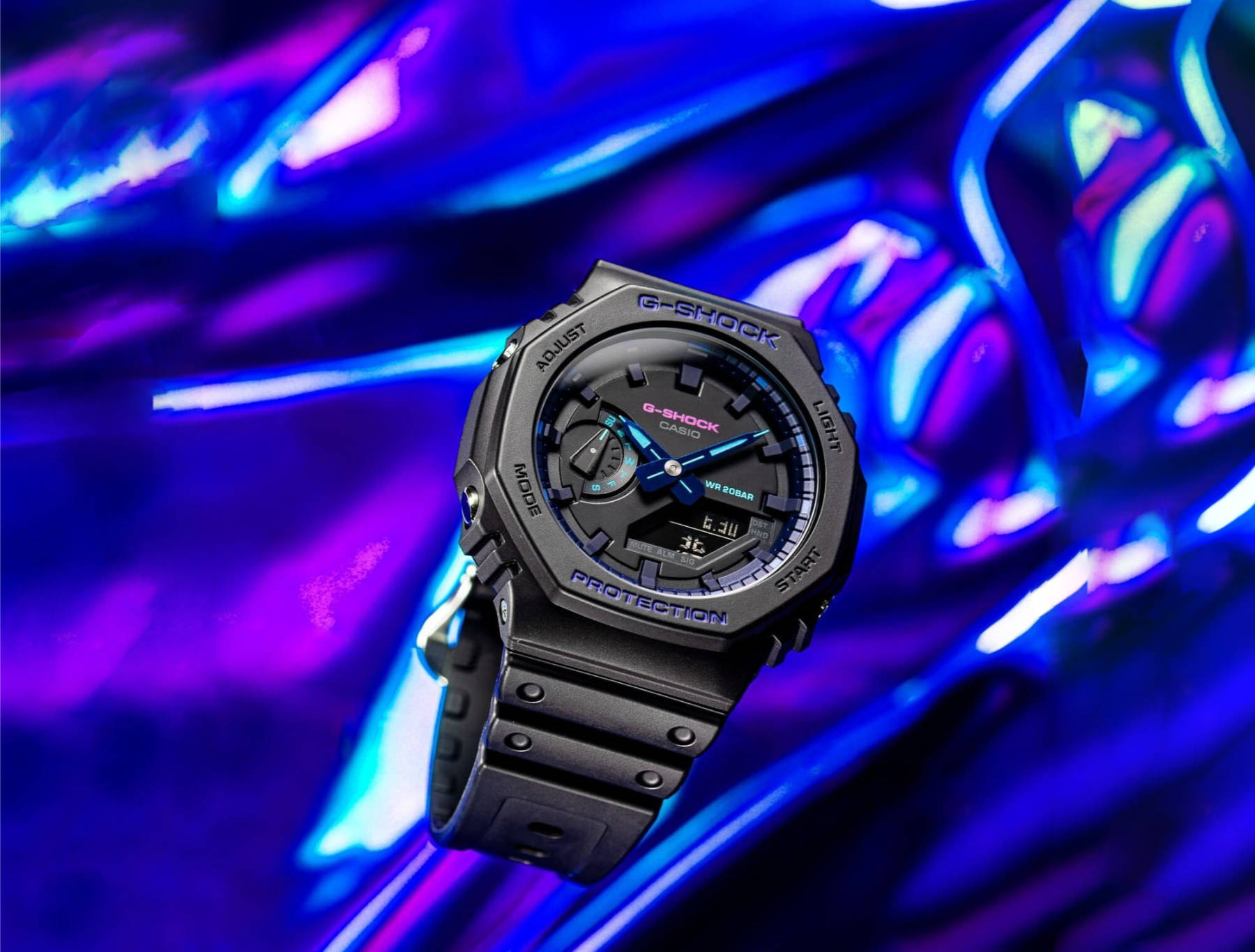 GA2100-1A1, Black Carbon Fiber Minimalist Men's Watch G-SHOCK