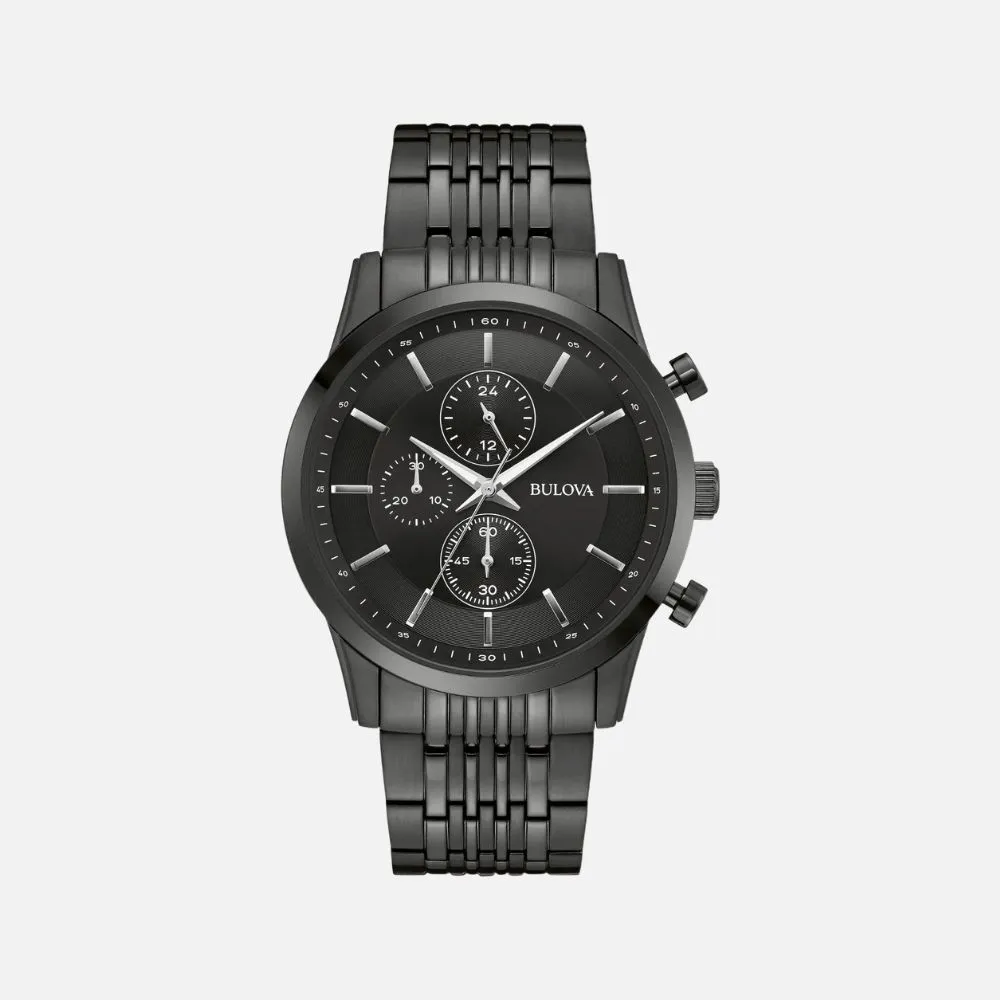 All black bulova watch best sale