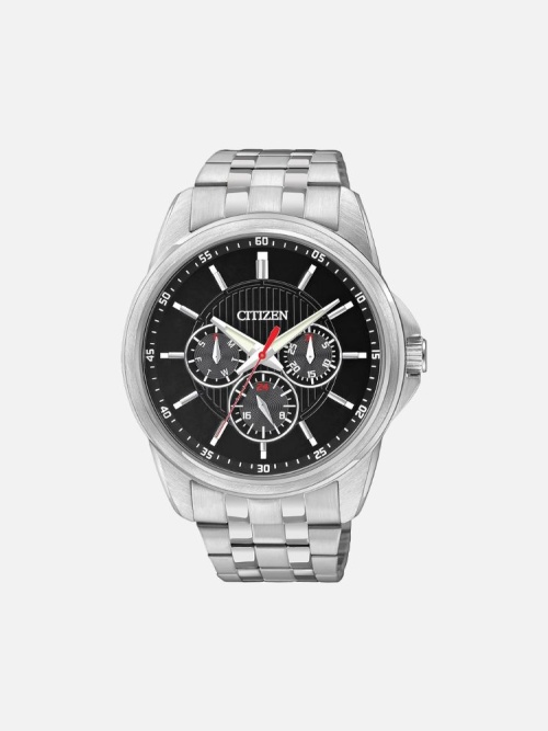 Mens REV Stainless Watch Citizen Black Chronograph WATCHES AG8340-58E Dial - Steel Citizen